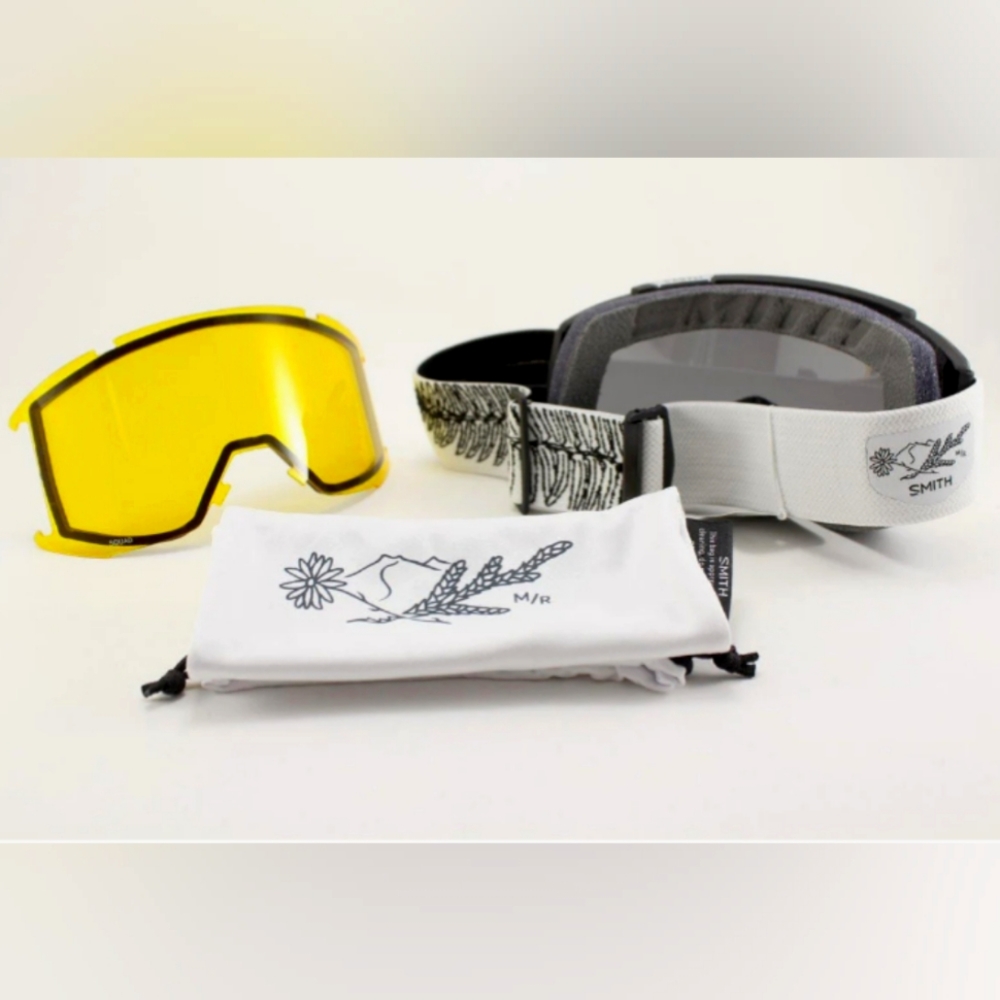 SMITH White and Yellow Lens Ski/Snowboard Goggles
